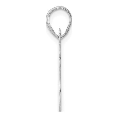 14K White Gold Number 48 Pendant – view 2