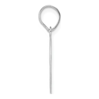 14K White Gold Number 49 Pendant – view 2