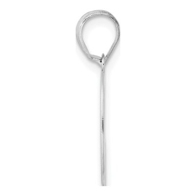 14K White Gold Number 50 Pendant – view 2