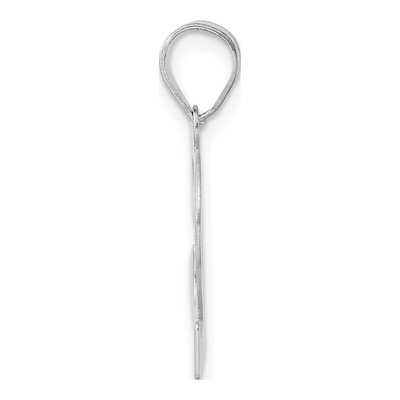 14K White Gold Number 52 Pendant – view 2