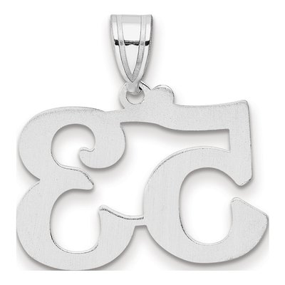 14K White Gold Number 53 Pendant – view 3