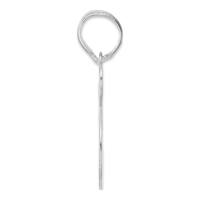 14K White Gold Number 55 Pendant – view 2