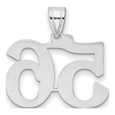 14K White Gold Number 56 Pendant – view 3