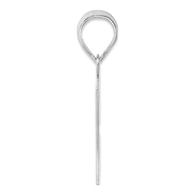 14K White Gold Number 57 Pendant – view 2