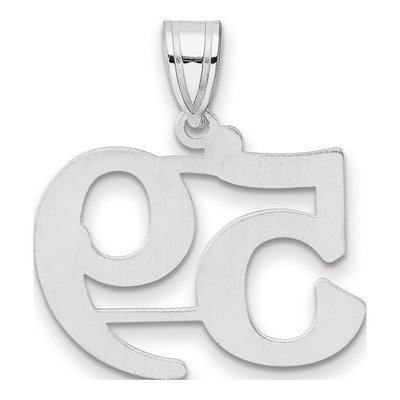 14K White Gold Number 59 Pendant – view 3