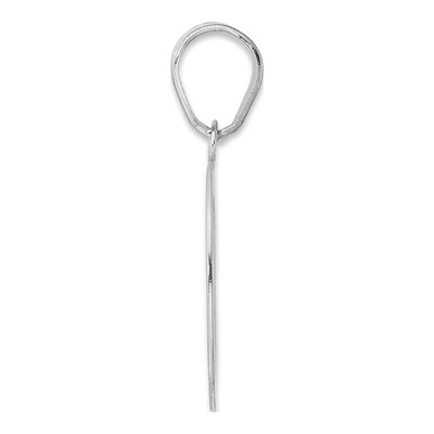 14K White Gold Number 60 Pendant – view 2