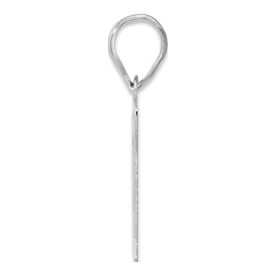 14K White Gold Number 61 Pendant – view 2
