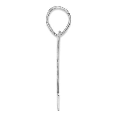 14K White Gold Number 62 Pendant – view 2