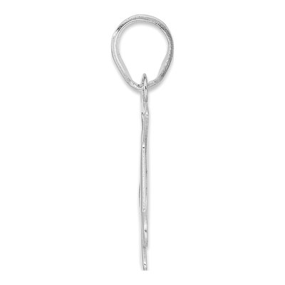 14K White Gold Number 64 Pendant – view 2