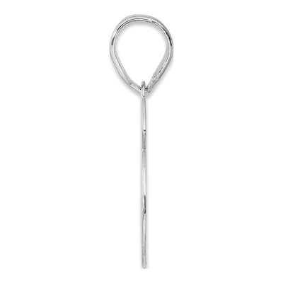 14K White Gold Number 66 Pendant – view 2