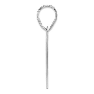 14K White Gold Number 67 Pendant – view 2