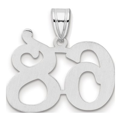 14K White Gold Number 68 Pendant – view 3