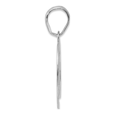 14K White Gold Number 69 Pendant – view 2