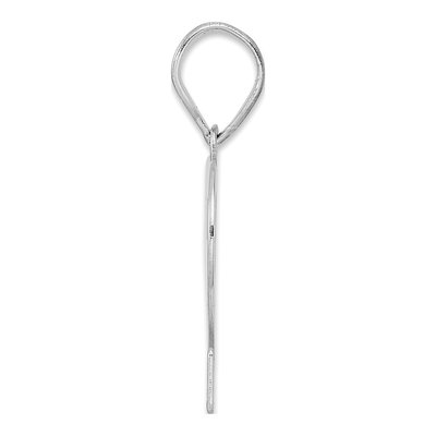 14K White Gold Number 72 Pendant – view 2