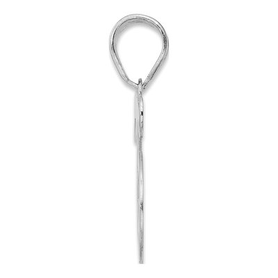 14K White Gold Number 75 Pendant – view 2