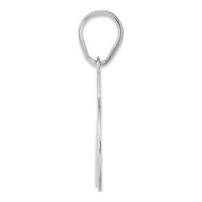 14K White Gold Number 76 Pendant – view 2