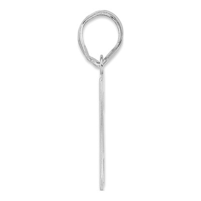 14K White Gold Number 77 Pendant – view 2