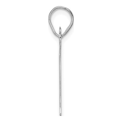14K White Gold Number 81 Pendant – view 2