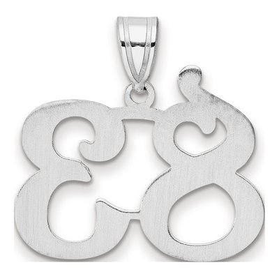 14K White Gold Number 83 Pendant – view 3