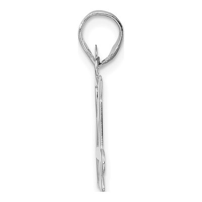 14K White Gold Number 84 Pendant – view 2