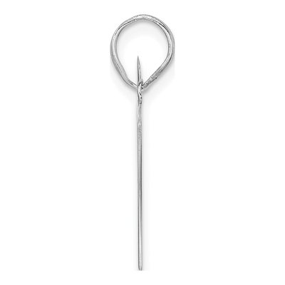 14K White Gold Number 87 Pendant – view 2