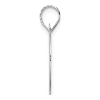 14K White Gold Number 89 Pendant – view 2
