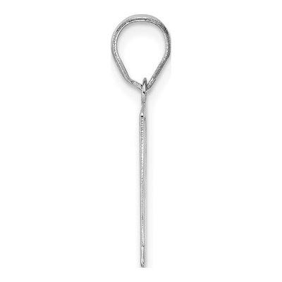 14K White Gold Number 91 Pendant – view 2