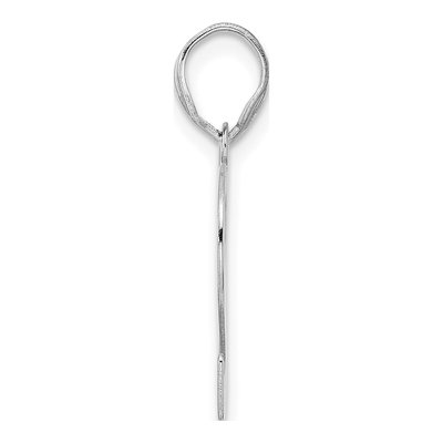 14K White Gold Number 92 Pendant – view 2