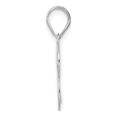 14K White Gold Number 93 Pendant – view 2