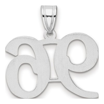 14K White Gold Number 96 Pendant – view 3