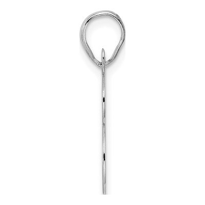 14K White Gold Number 98 Pendant – view 2