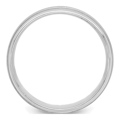 14K White Gold 6mm Comfort-Fit Wedding Band – view 2