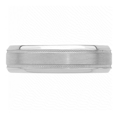 14K White Gold 6mm Comfort-Fit Wedding Band – view 4