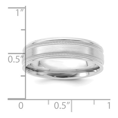 14K White Gold 6mm Comfort-Fit Wedding Band – view 3