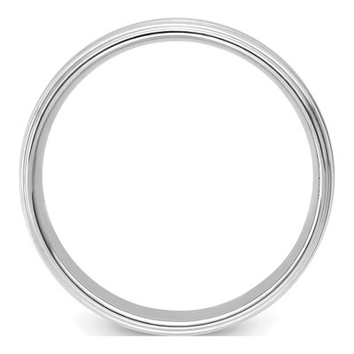 14K White Gold 6mm Comfort-Fit Wedding Band – view 2
