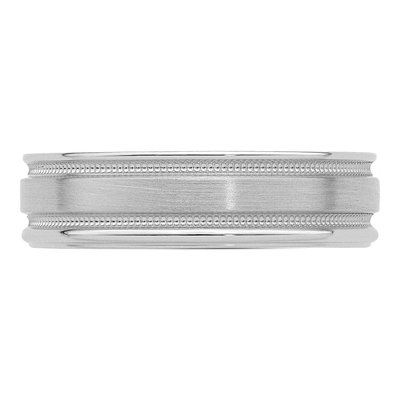 14K White Gold 6mm Comfort-Fit Wedding Band – view 4