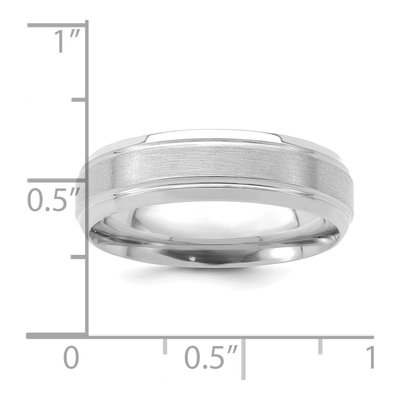 14K White Gold 6mm Comfort-Fit Wedding Band – view 3