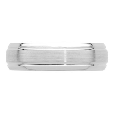 14K White Gold 6mm Comfort-Fit Wedding Band – view 4
