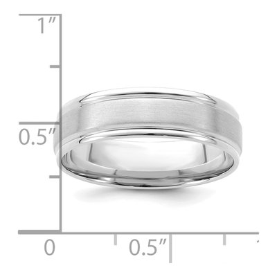 14K White Gold 6mm Comfort-Fit Wedding Band – view 3