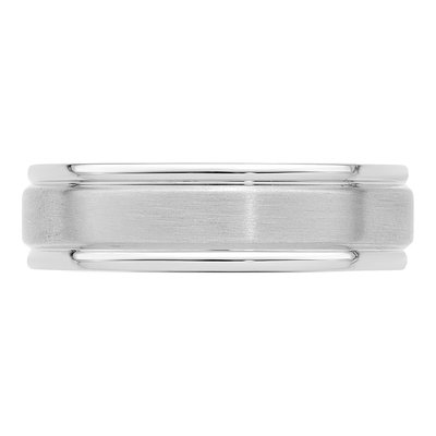 14K White Gold 6mm Comfort-Fit Wedding Band – view 4