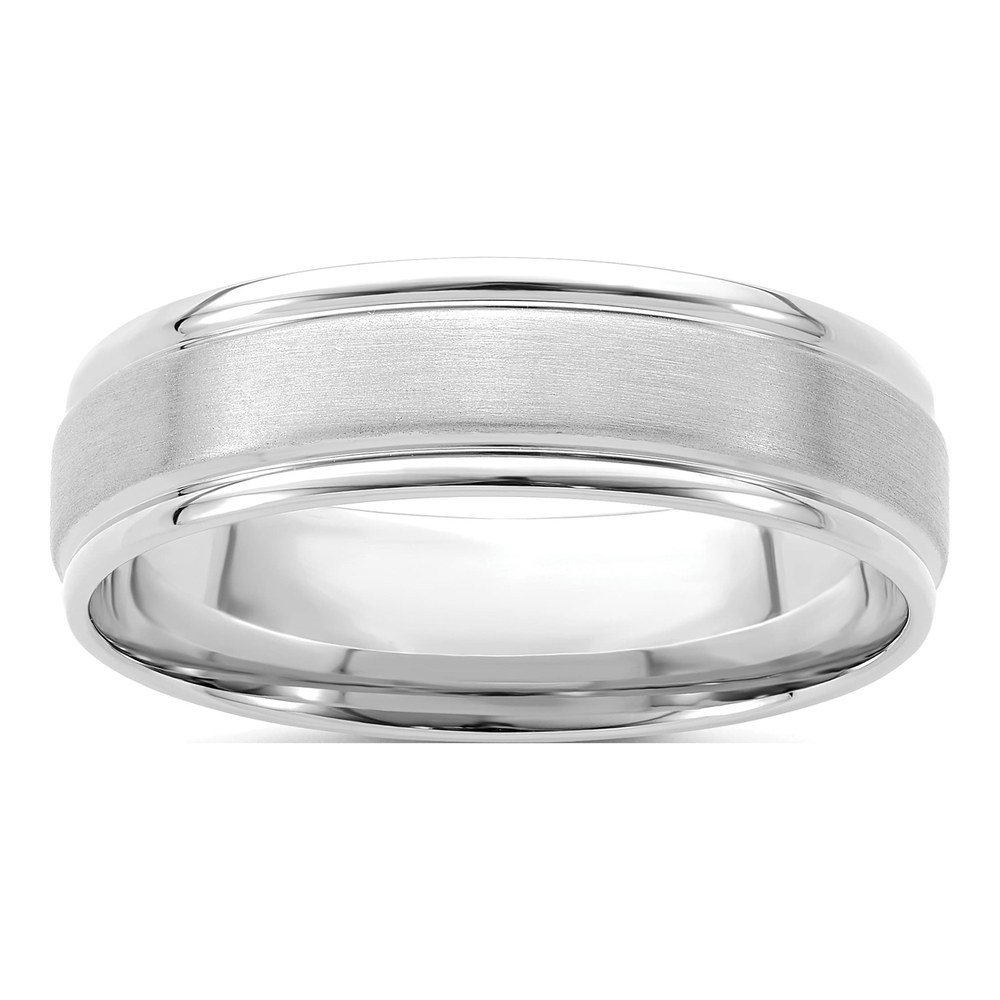 14K White Gold 6mm Comfort-Fit Wedding Band