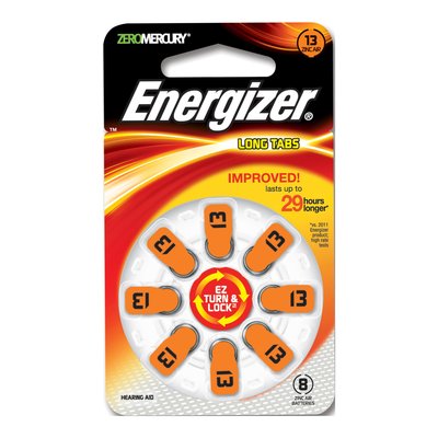 Energizer Type 10 Hearing Aid Batteries, 8-Pack