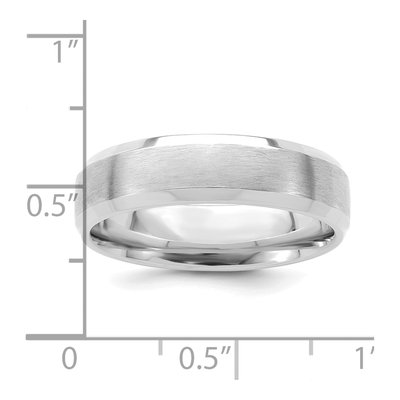 14K White Gold 6mm Comfort-Fit Wedding Band – view 3