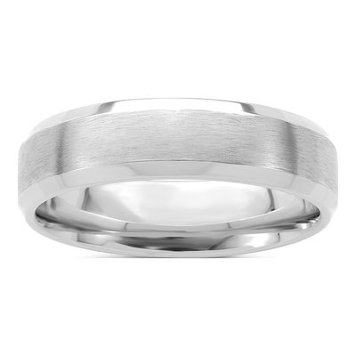 14K White Gold 6mm Comfort-Fit Wedding Band