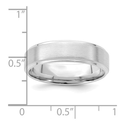 14K White Gold 6mm Comfort-Fit Wedding Band – view 3