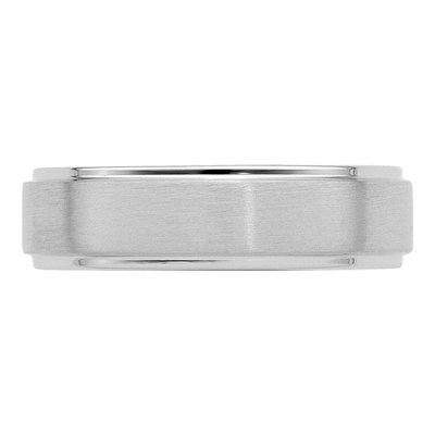 14K White Gold 6mm Comfort-Fit Wedding Band – view 4