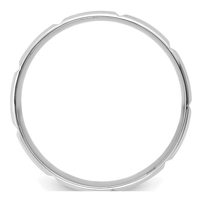 14K White Gold 6mm Comfort-Fit Wedding Band – view 2
