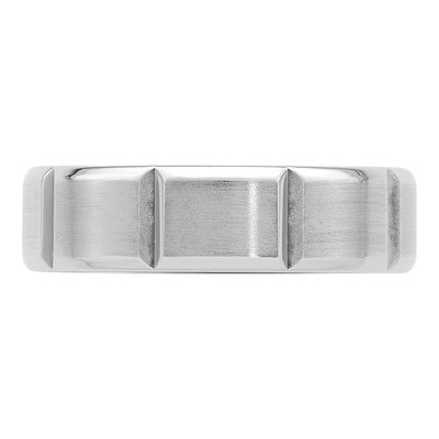 14K White Gold 6mm Comfort-Fit Wedding Band – view 4