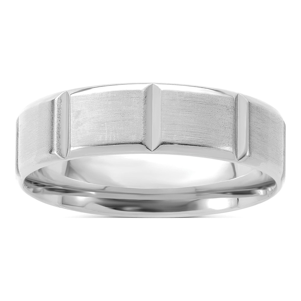 14K White Gold 6mm Comfort-Fit Wedding Band