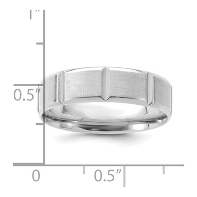 14K White Gold 6mm Comfort-Fit Wedding Band – view 3